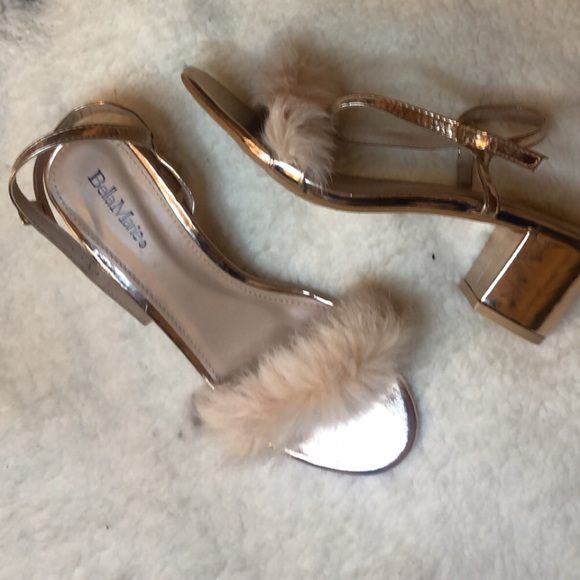 Rose Gold Block Heels with light Pink!! - Picture 1 of 6